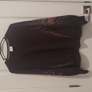 Knox rose embroidered sweatshirt